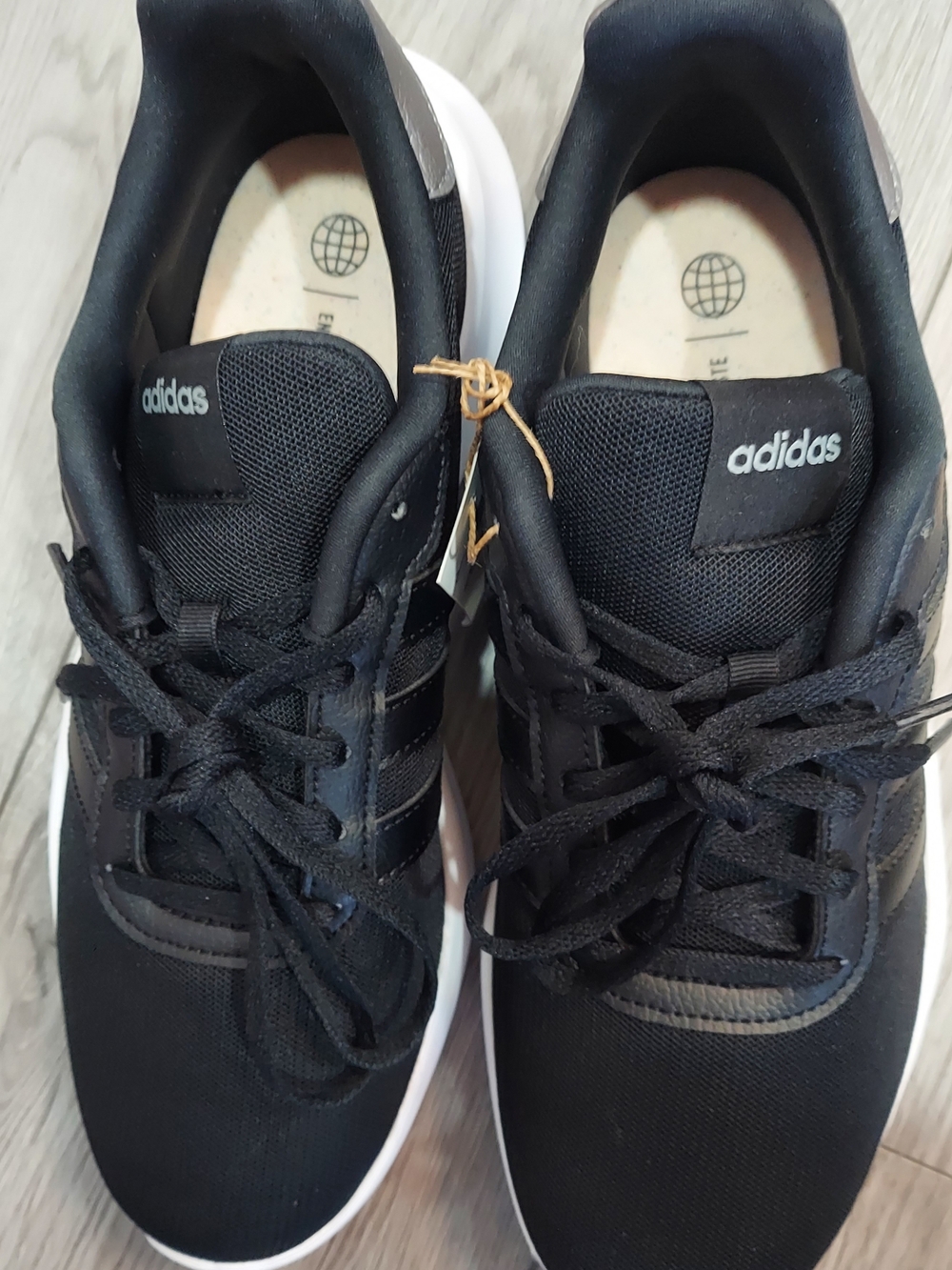 adidas Black & White Lightweight Sneakers - Picture 3 of 10